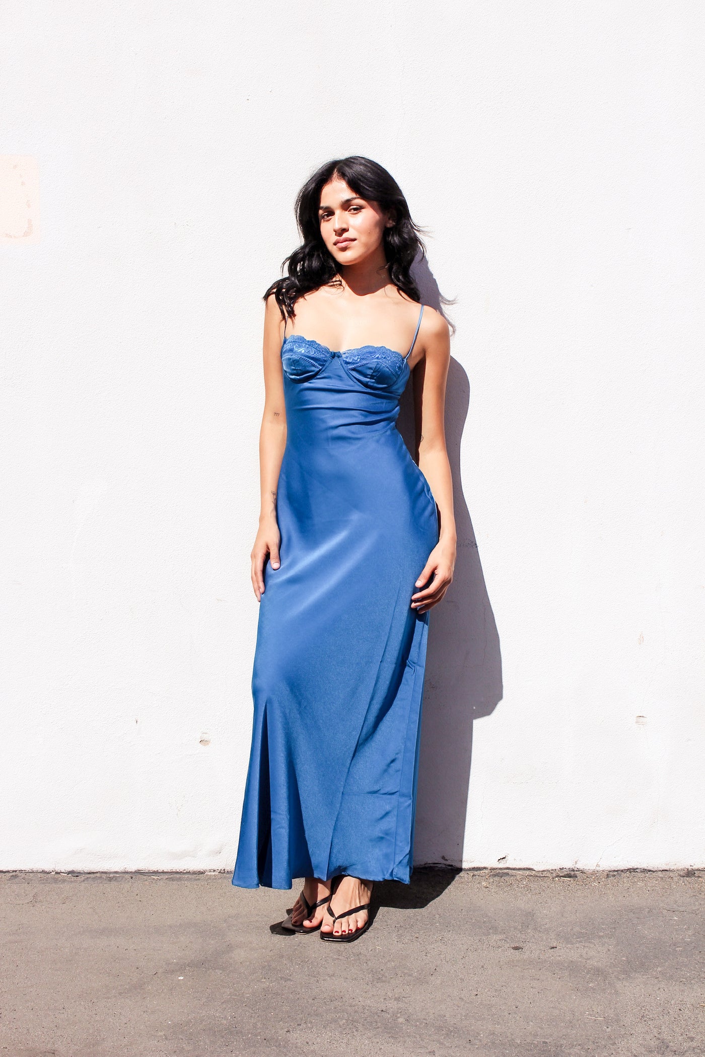 Ocean Breeze Satin Maxi Dress by 75