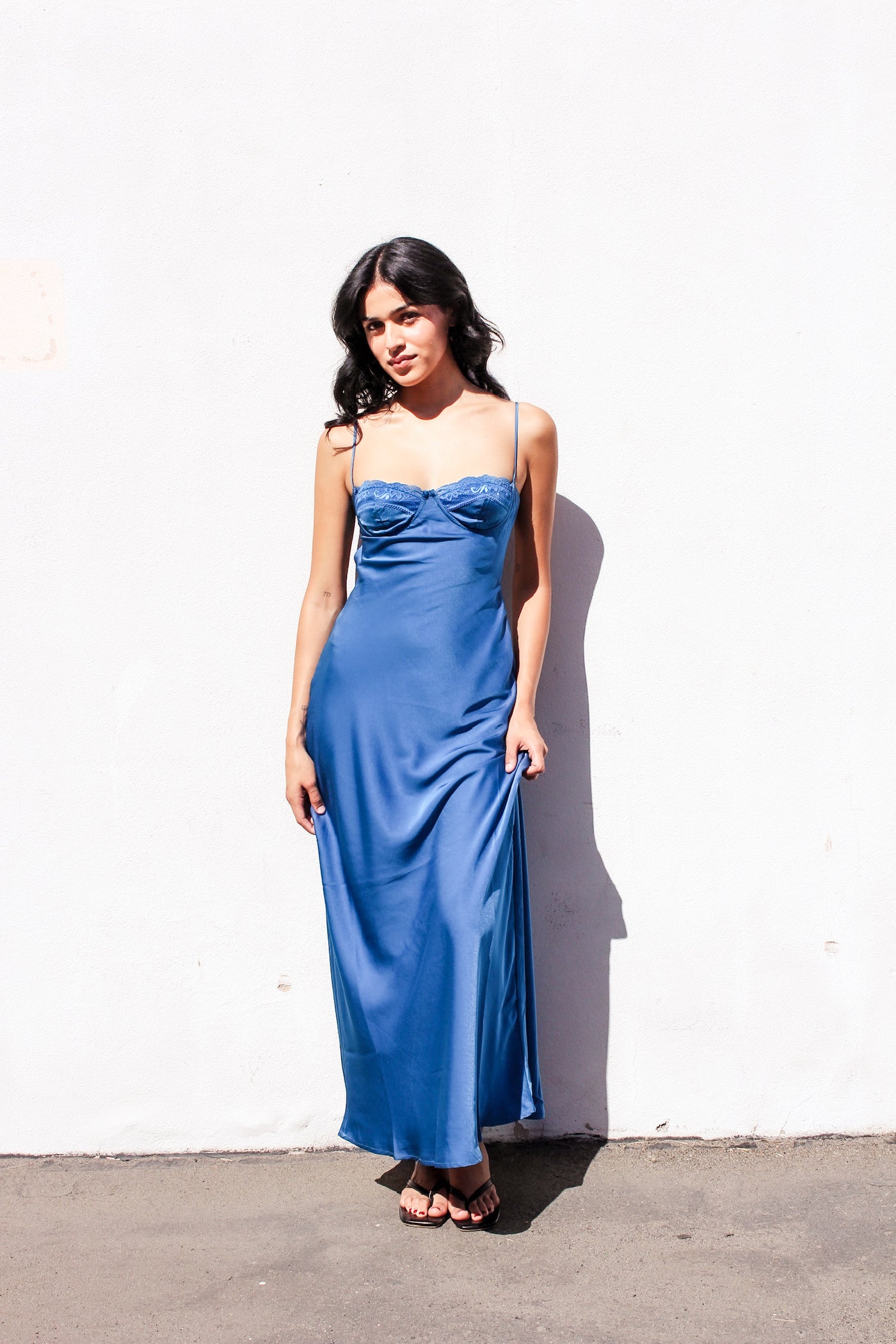 Ocean Breeze Satin Maxi Dress by 75