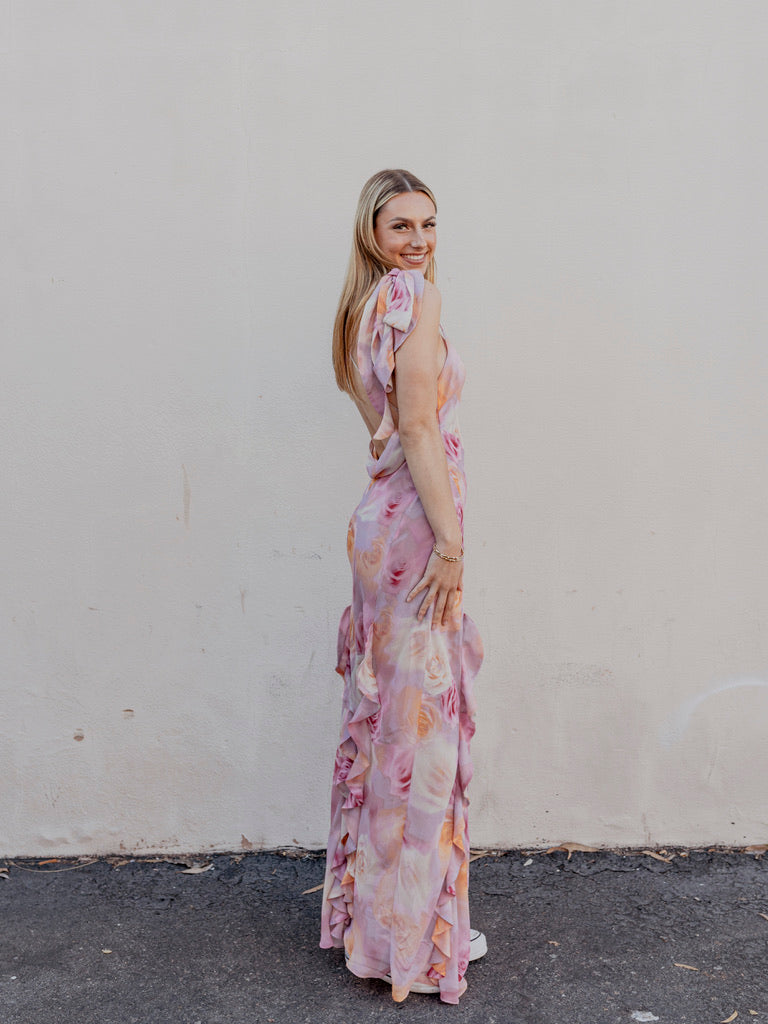 For Love and Lemons Pearl Pink orders Maxi Dress - XS