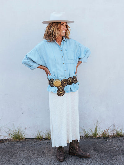 Double Circle Boho Medallion Belt by 75