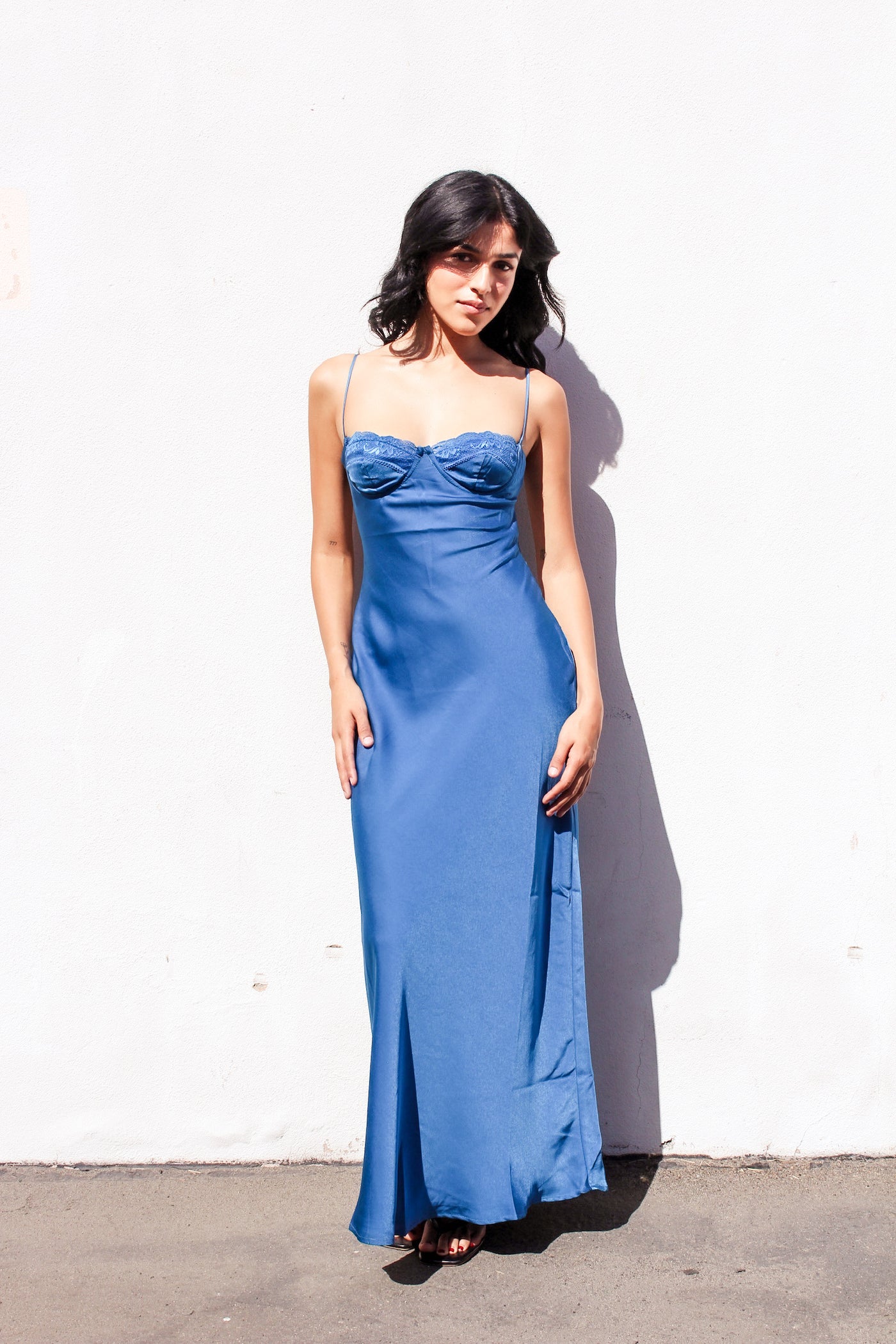 Ocean Breeze Satin Maxi Dress by 75