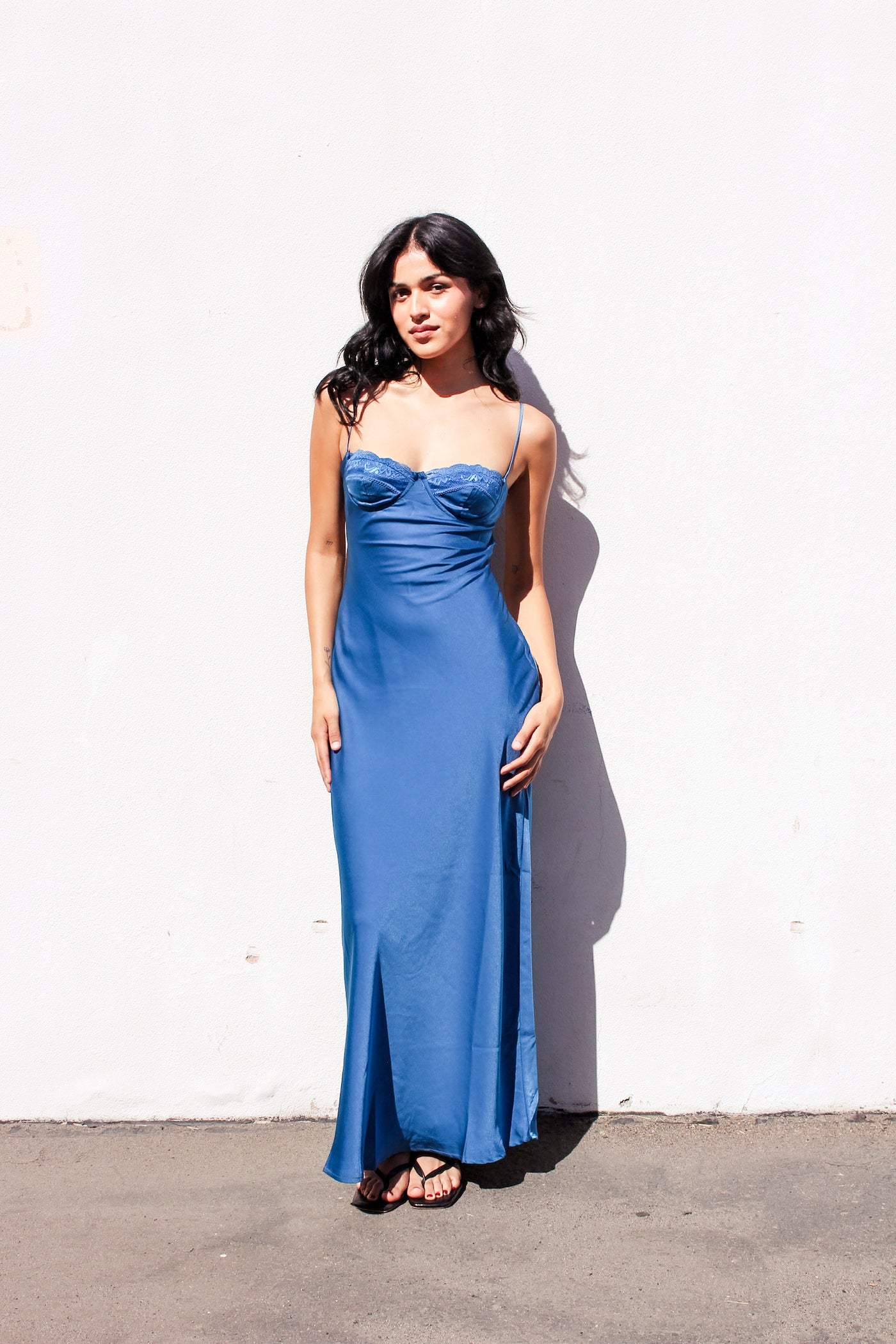 Ocean Breeze Satin Maxi Dress by 75