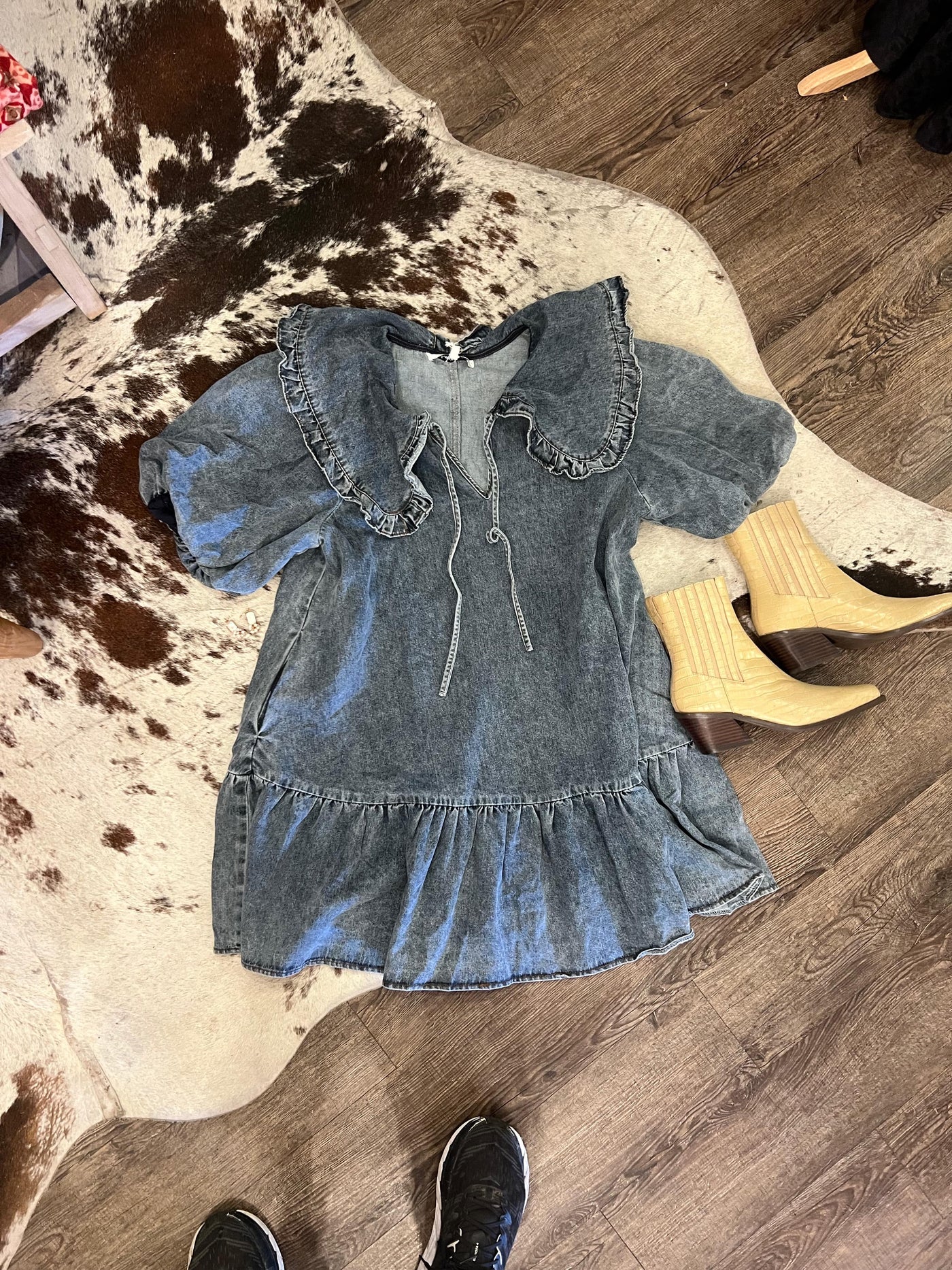 The Moonlit Waves Denim Dress