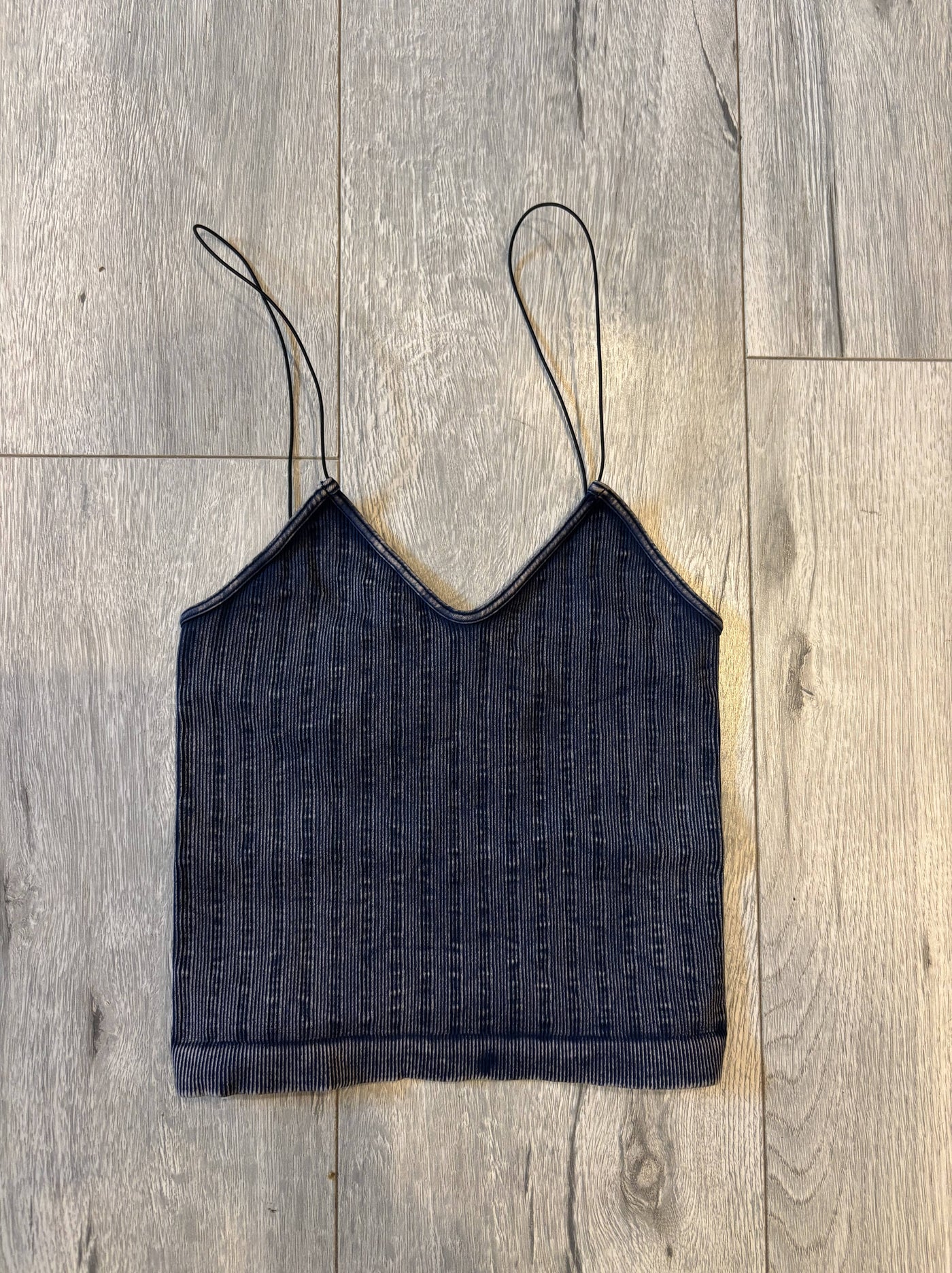 Vintage Ribbed Crop Top by 75