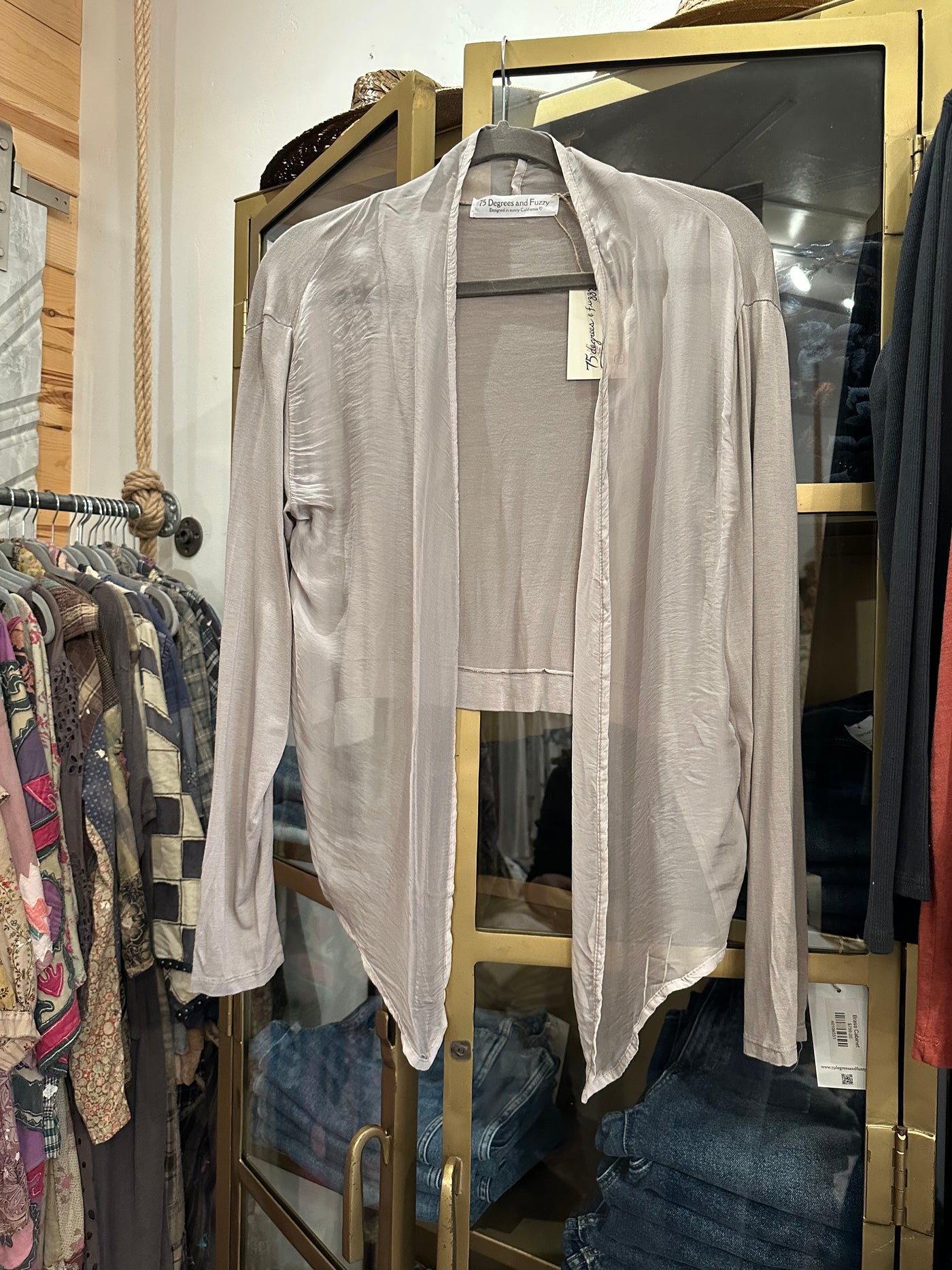 Laguna Sheer Silk Cardigan: Open Silk Cardigan