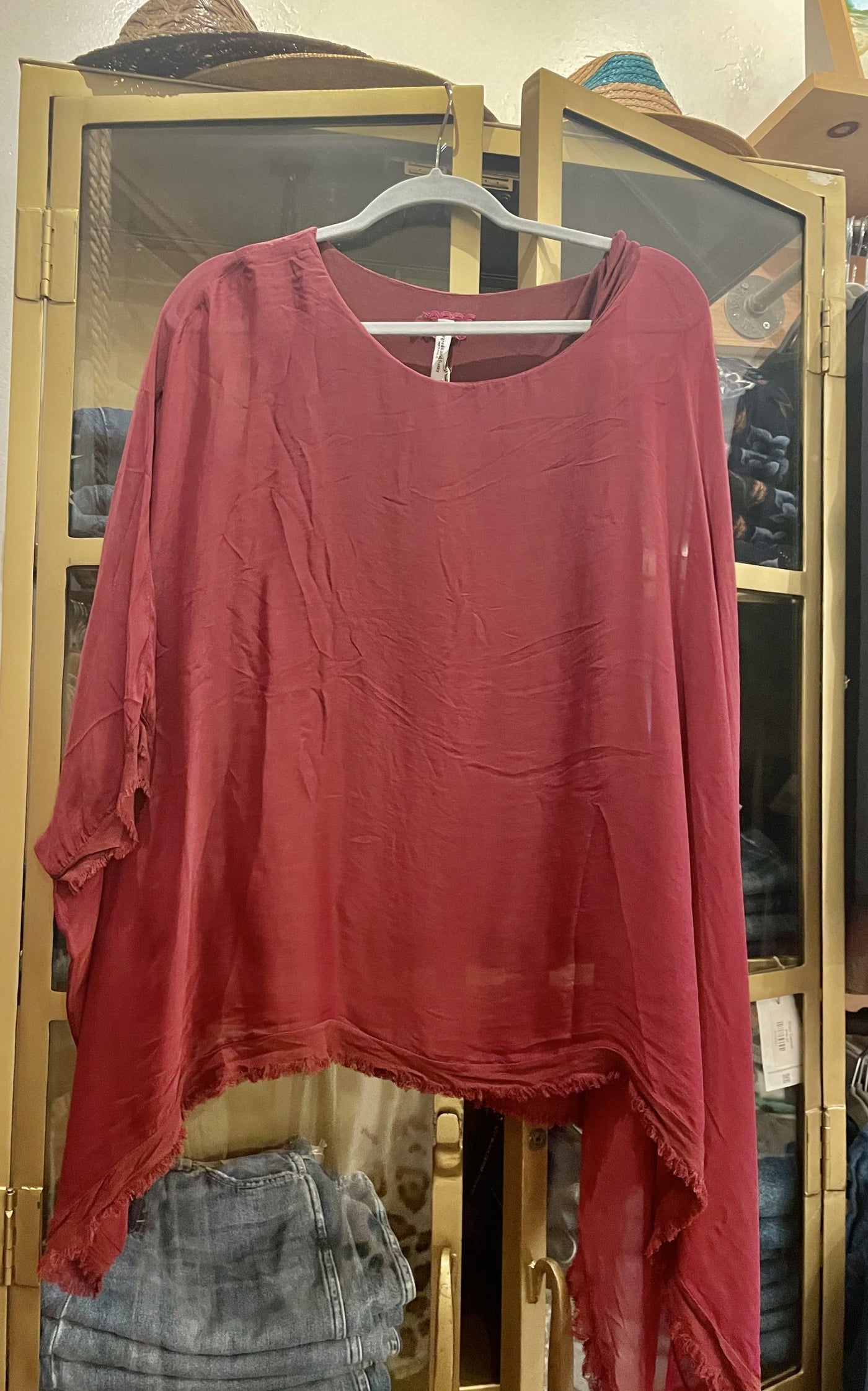 Crimson Breeze Boho Top by 75