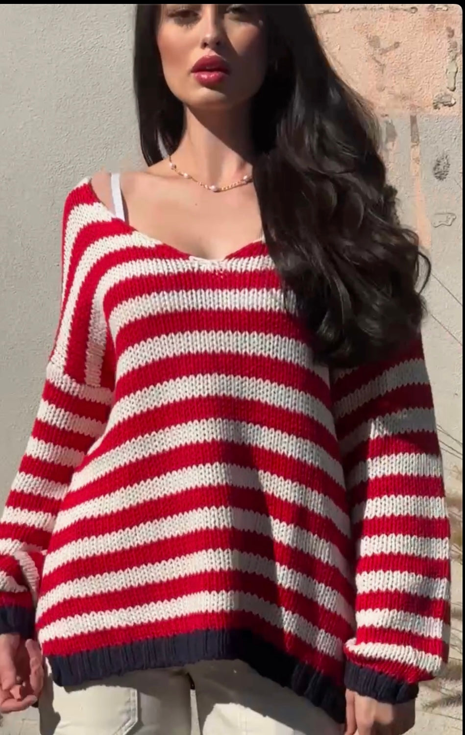 The Coastal Stripe Knit Sweater by 75