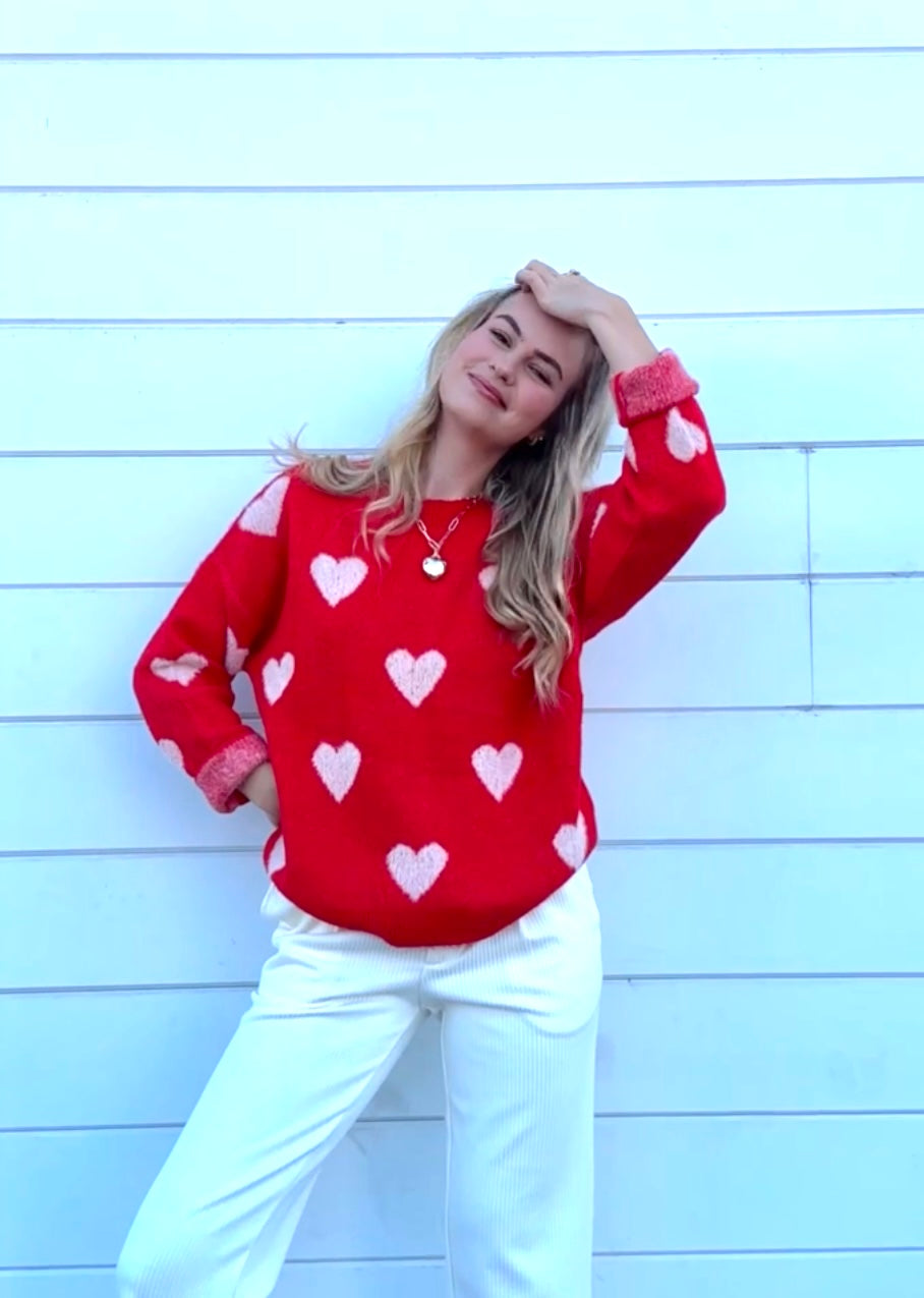 Blushing Hearts Cozy Sweater by 75