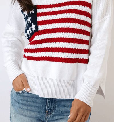 "Star Spangled Sweater" RELAXED KNIT SWEATER by 75