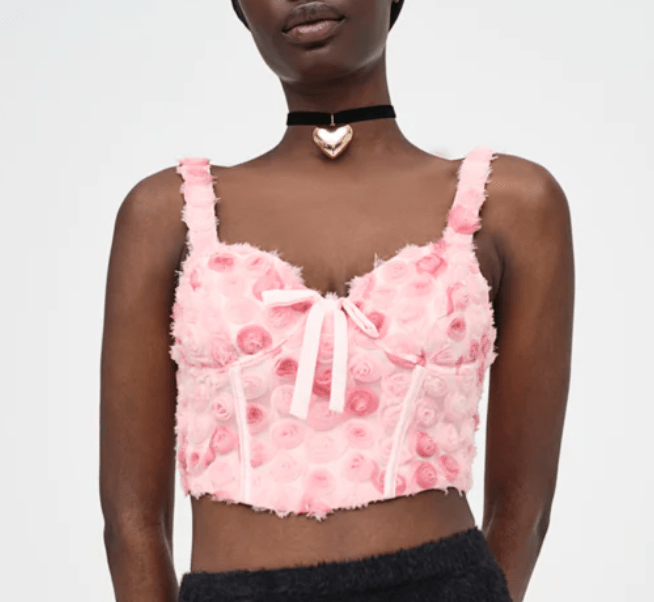 For Love online & Lemons Falling Floral Underwire Bustier