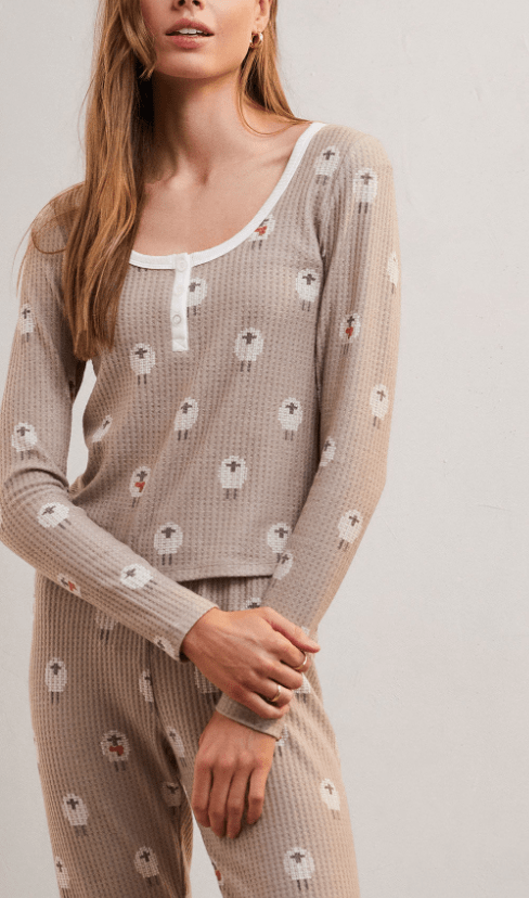 Fireside Sheep Long Sleeve Top