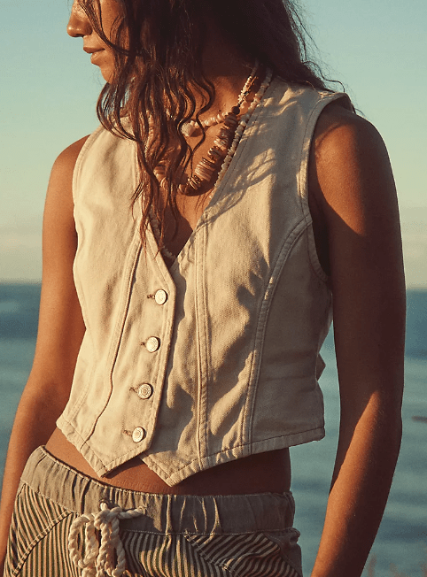 TATE DENIM VEST by Free People