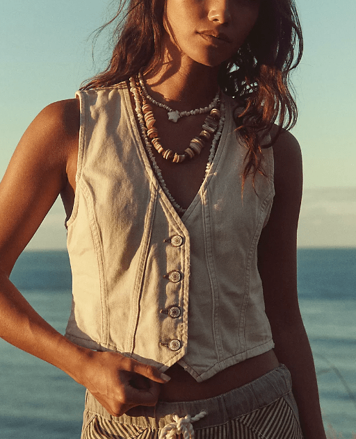 TATE DENIM VEST by Free People