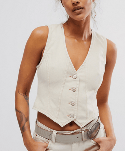 TATE DENIM VEST by Free People