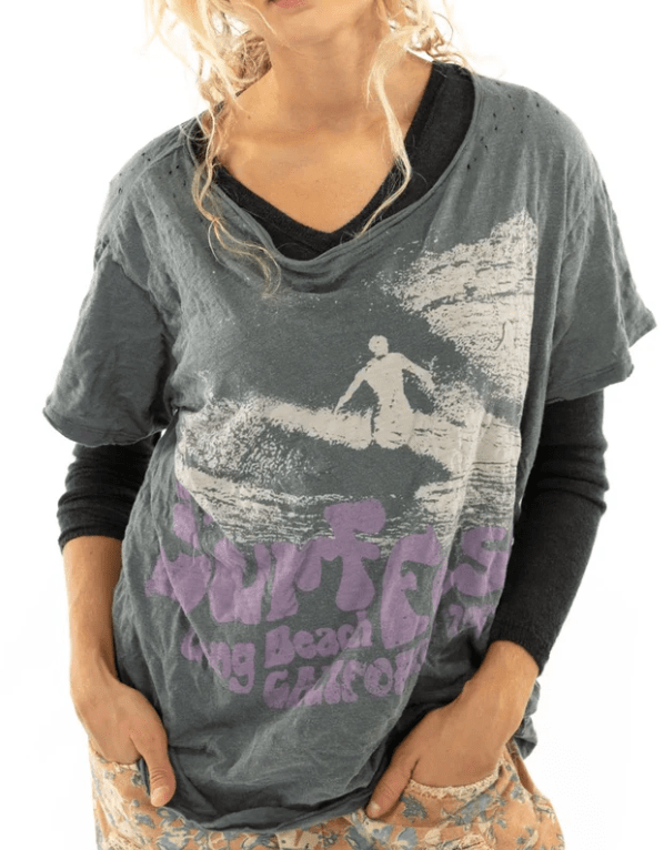 Surf Fest T Boyfriend Cut 1082  by Magnolia Pearl