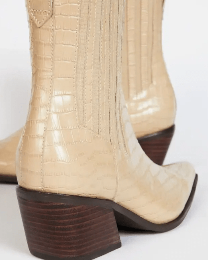 HILLARY CROC HEELED BOOT by Intentionally Blnk