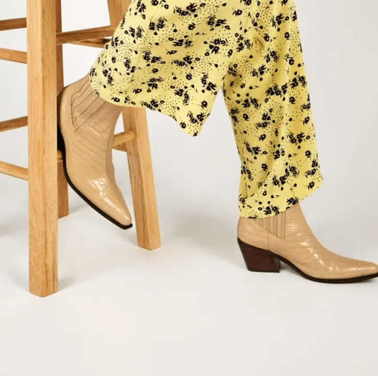 HILLARY CROC HEELED BOOT by Intentionally Blnk