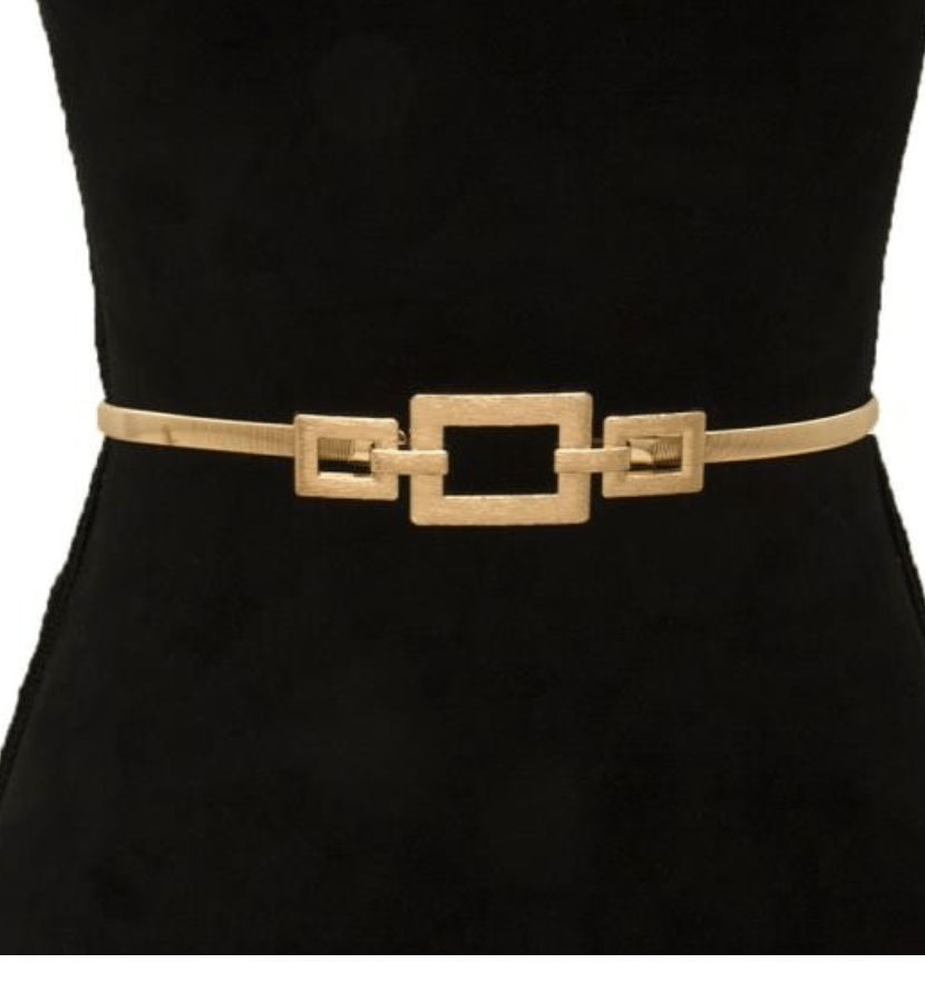 METAL RECTANGLE CHAIN STRETCH BELT by 75