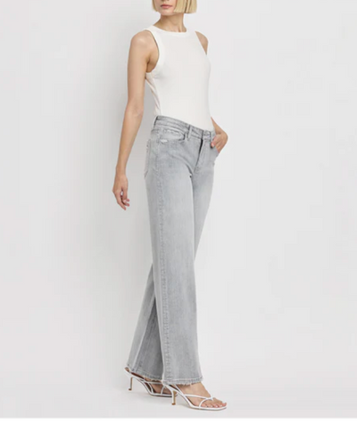 Clementine - High Rise Wide Leg Jeans by Flying Monkey