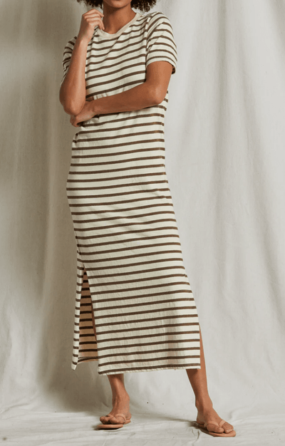 Lover Recycled Cotton Striped Maxi Dress by Perfect White Tee