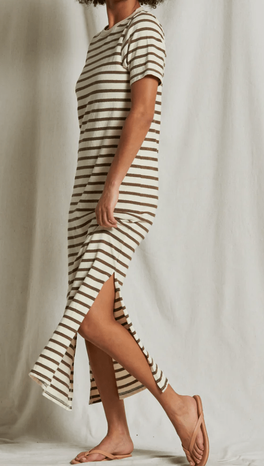 Lover Recycled Cotton Striped Maxi Dress by Perfect White Tee