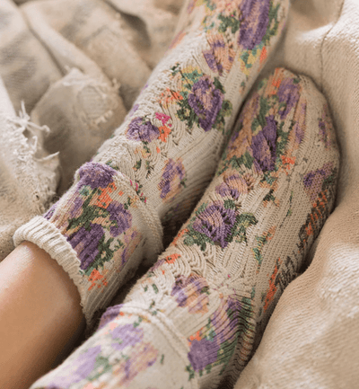 Floral Short Socks  098 by Magnolia Pearl