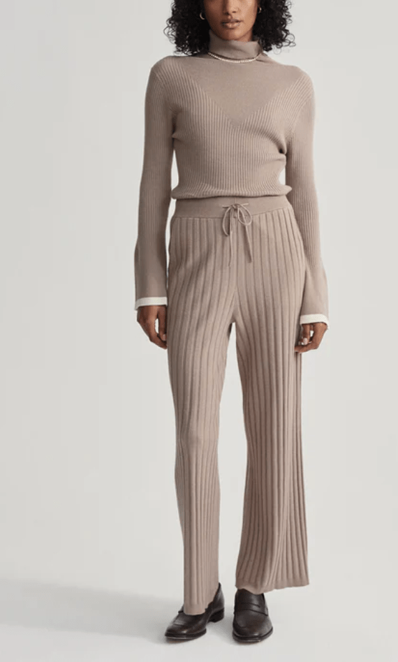 Simeon Wide Rib Knit Trouser by Varley