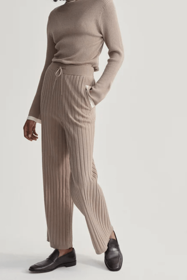 Simeon Wide Rib Knit Trouser by Varley