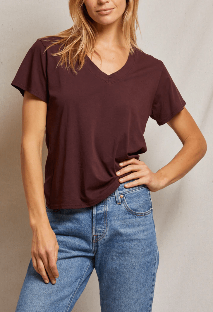 Hendrix Basic V Neck Tee by Perfect White Tee