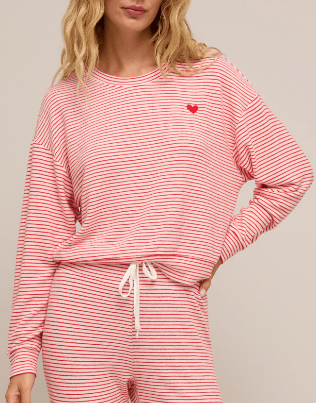 Bisous Stripe Long Sleeve Top by Z supply