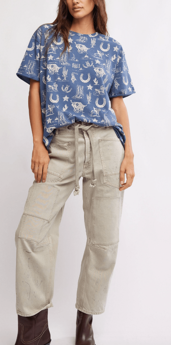 PAINTED FLORAL TEE by Free people