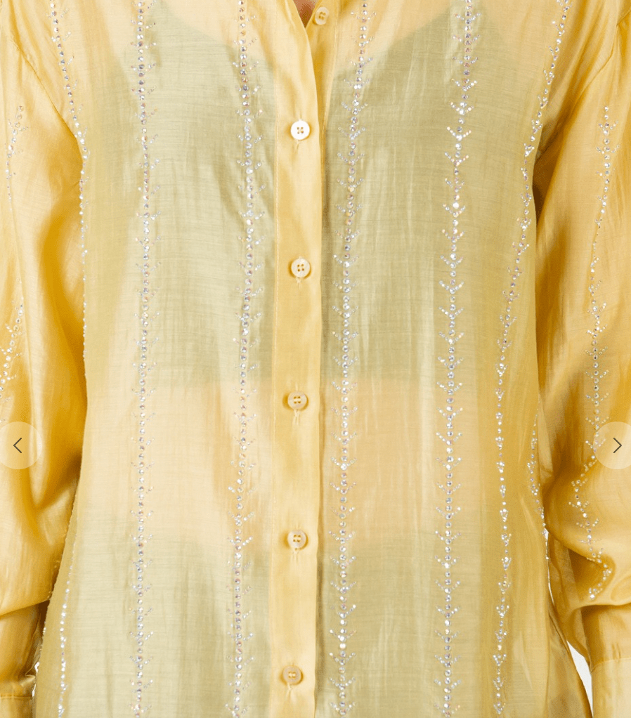 The Golden Glow Rhinestone Shirt by 75