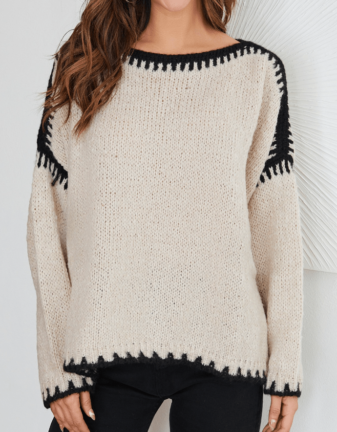 The Midnight Coast Contrast Sweater by 75