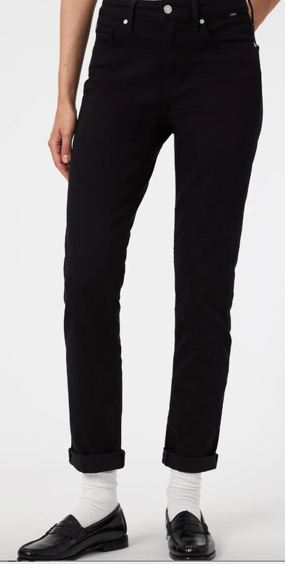 Kathleen Slim Boyfriend Jeans Mid Rise | Black Feather Blue