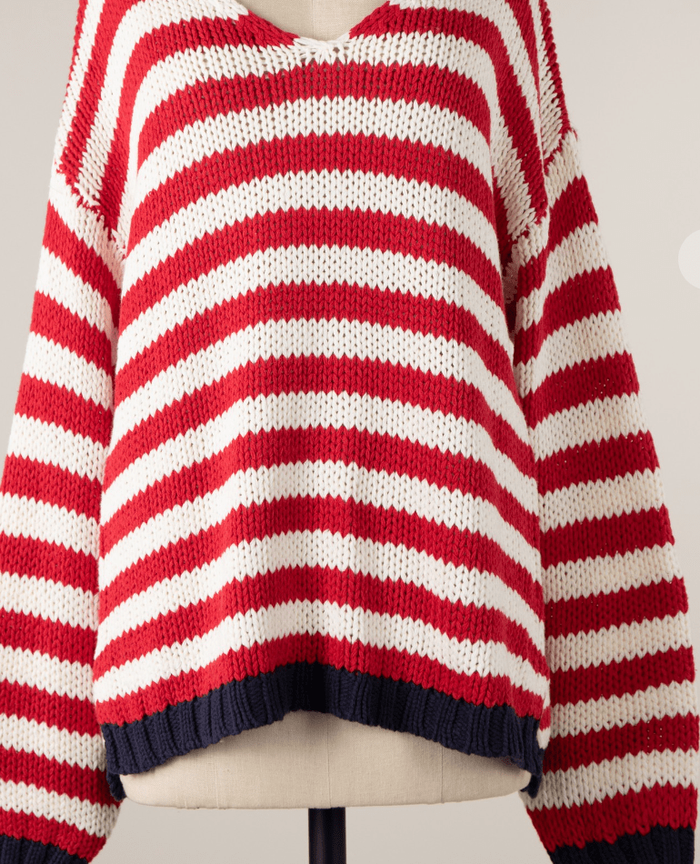 The Coastal Stripe Knit Sweater by 75