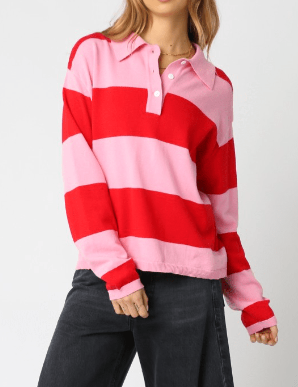 The Rorry Stripe Rugby Sweater by 75