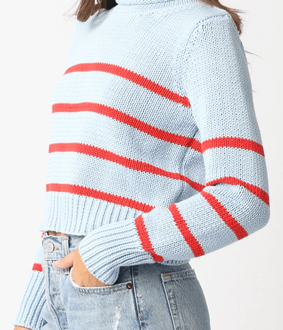 The Piper Stripe Cropped Sweater by 75