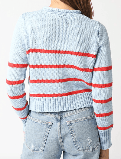 The Piper Stripe Cropped Sweater by 75