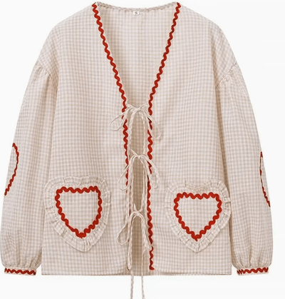 Sweetheart Gingham Cardigan by 75