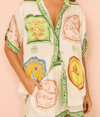 Vintage Dreams Printed Button-Up by 75