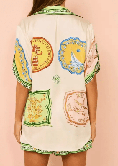 Vintage Dreams Printed Button-Up by 75