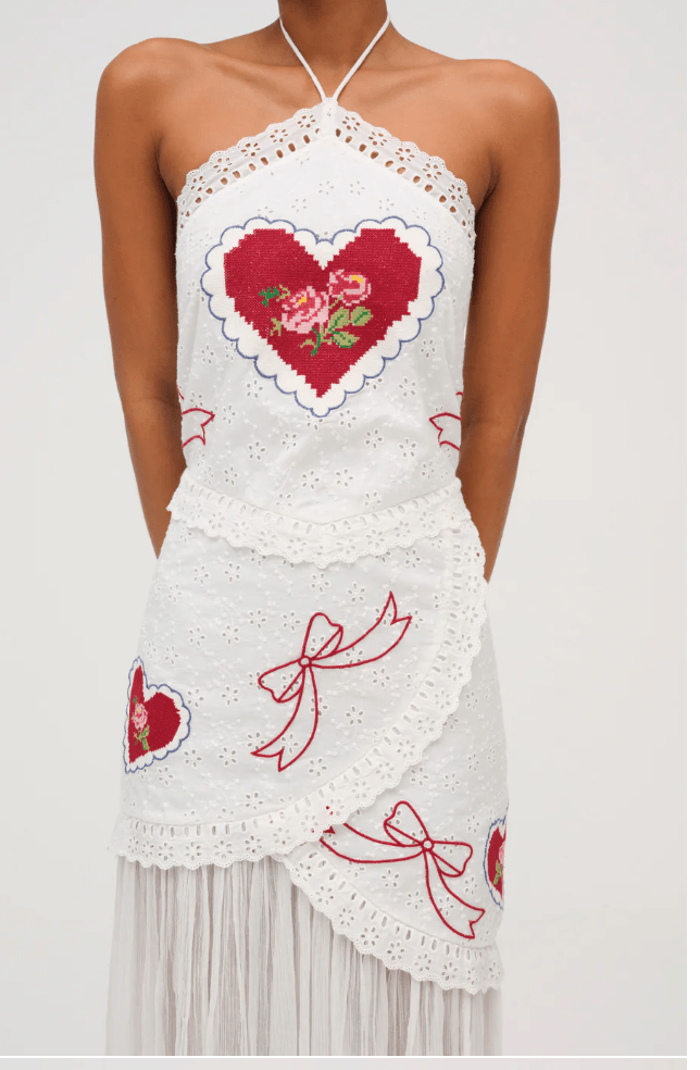 Mi Amore Embroidered Maxi Dress by for Love & Lemons