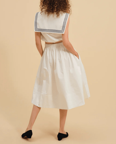 Marella Poplin Midi Skirt by for Love & Lemons