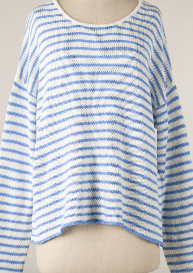 Seaside Striped Knit Sweater by 75