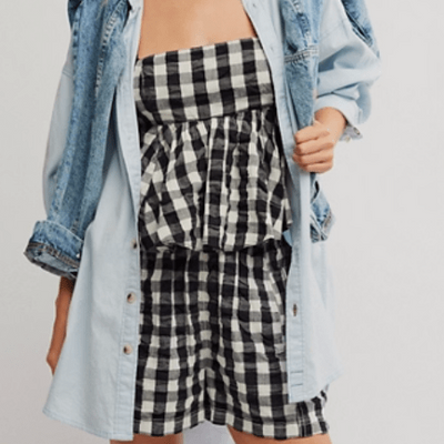 Get Free Seersucker Pull-On Shorts By FREE PEOPLE