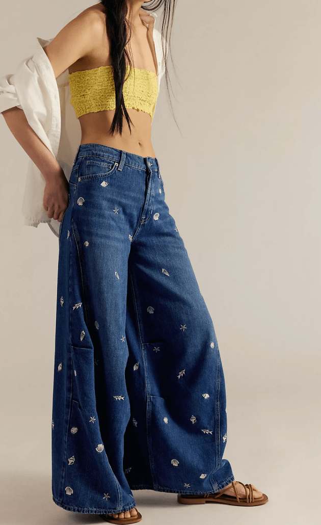 WESTWARD EMBROIDERED JEANS by FREE PEOPLE