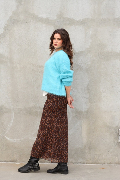 Leopard Lounge Maxi Skirt by 75