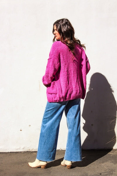 The Berry Bliss Chenille Cardigan by 75