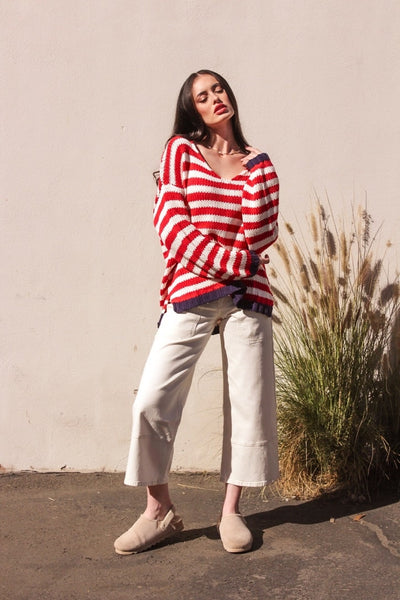 The Coastal Stripe Knit Sweater by 75