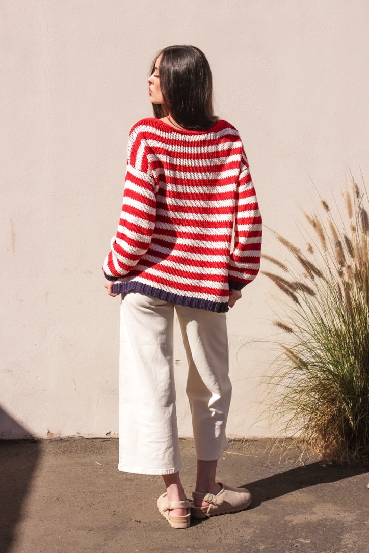 The Coastal Stripe Knit Sweater by 75